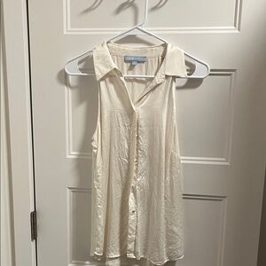 ANTONIO MELANI Cream silk Button Down Blouse